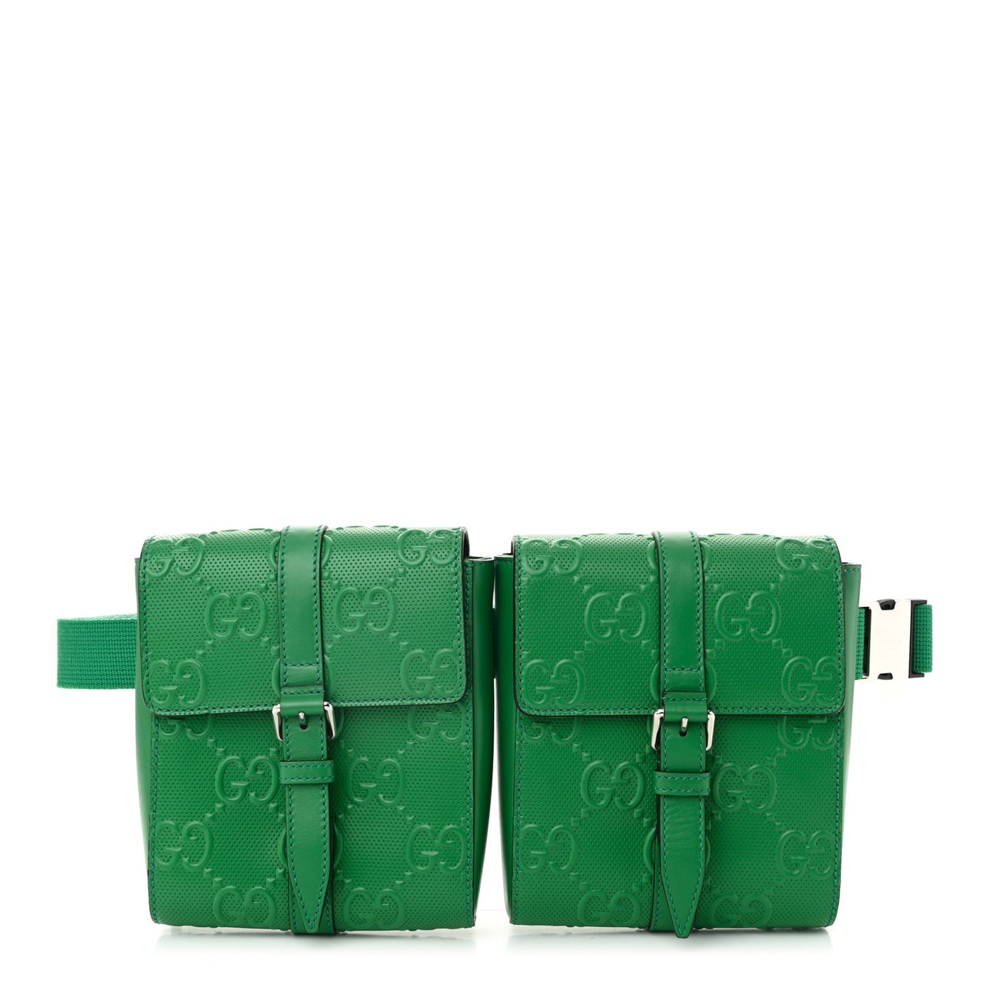Calfskin GG Tennis Embossed 2 Detachable Pouch Belt Bag New Shamarock