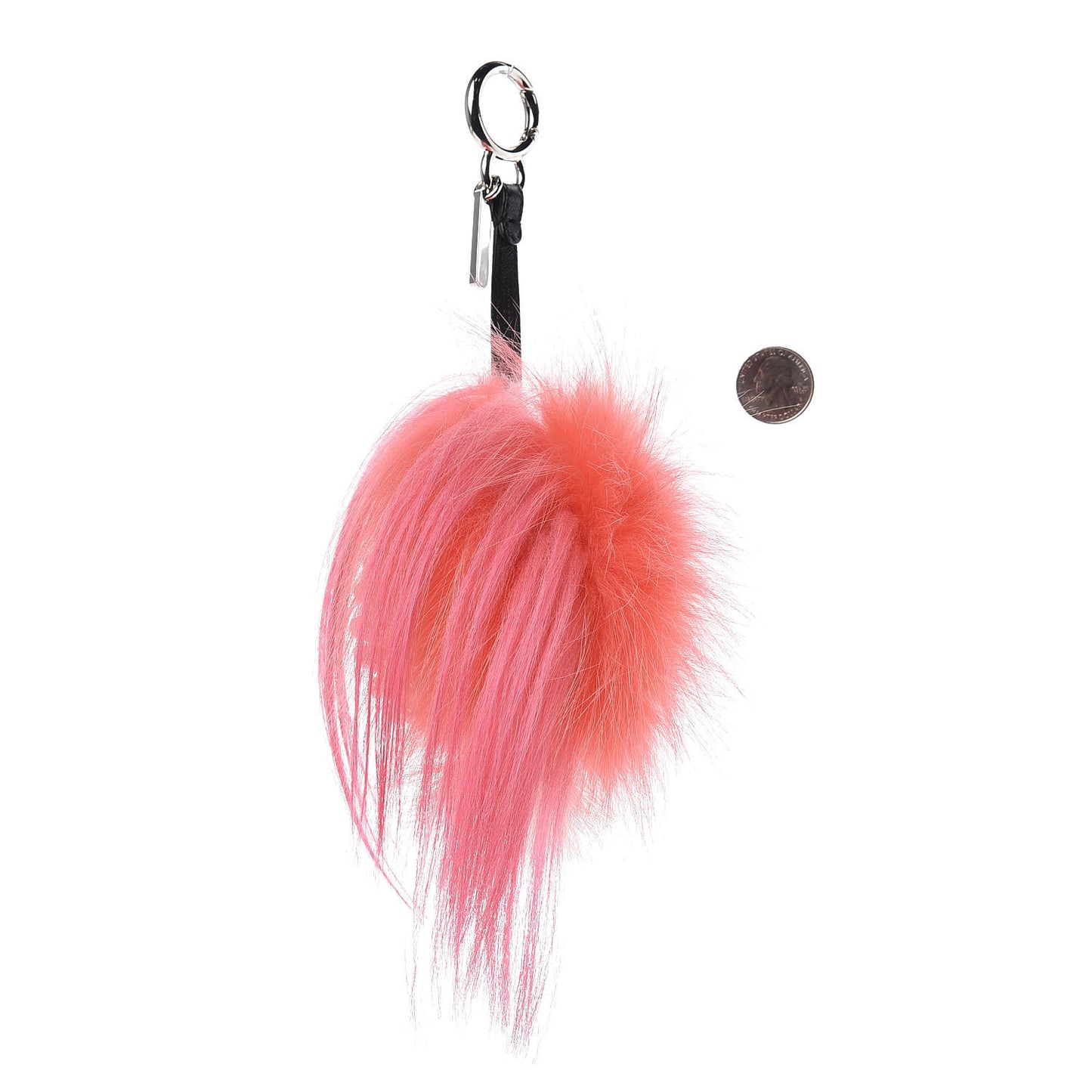 Lambskin Goat Fur Studded Punkarlito Bag Charm Azalea
