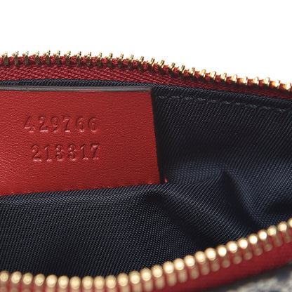 Gucci GG Supreme Monogram Blooms Mini Chain Bag Beige Blue Navy Hibiscus Red 7 of 7