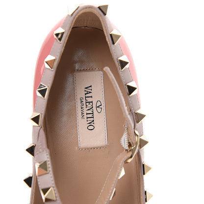 Valentino Garavani Patent Rockstud Cage Ballerina Flats 37 Ninphea Poudre 7 of 7