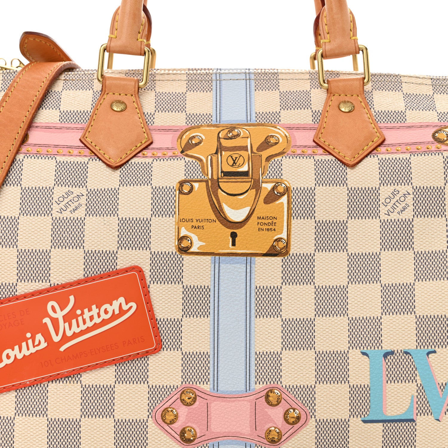 Louis Vuitton Damier Azur Summer Trunks Speedy Bandouliere 30 8 of 11