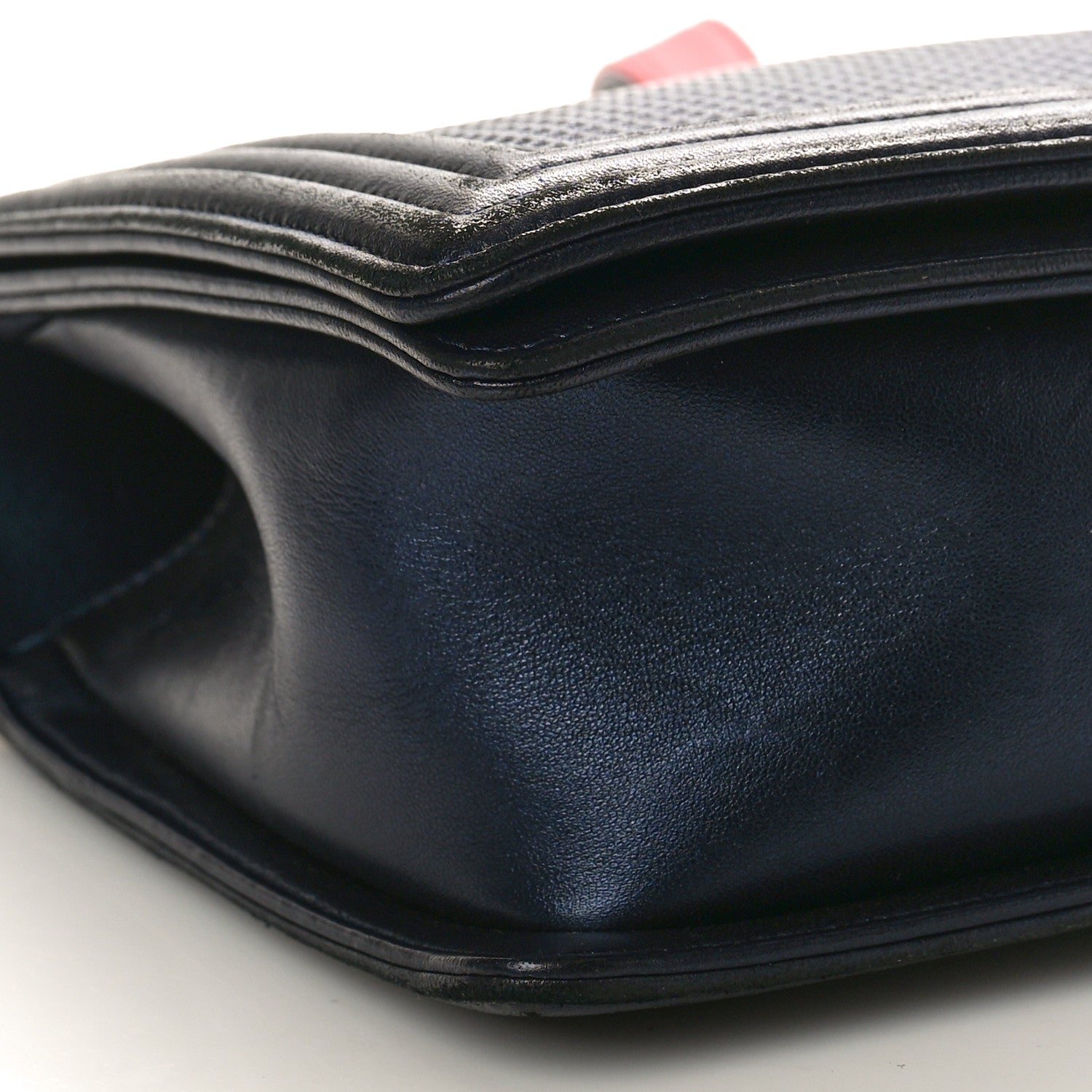 Chanel Lambskin Embossed New Medium Boy Cube Flap Navy 4 of 13