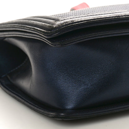 Chanel Lambskin Embossed New Medium Boy Cube Flap Navy 4 of 13