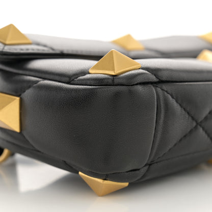Valentino Garavani Nappa Roman Stud Crossbody Black 8 of 10