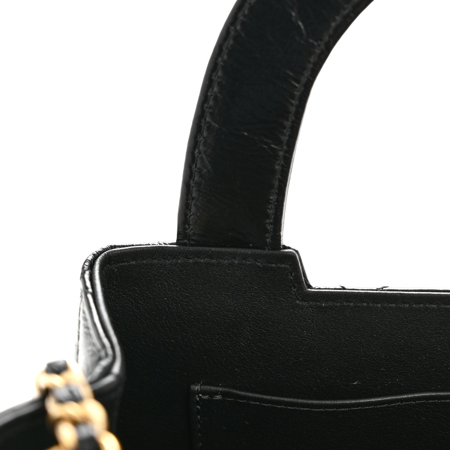 Chanel Shiny Aged Calfskin Quilted Nano Kelly Shopper Black 11 of 12