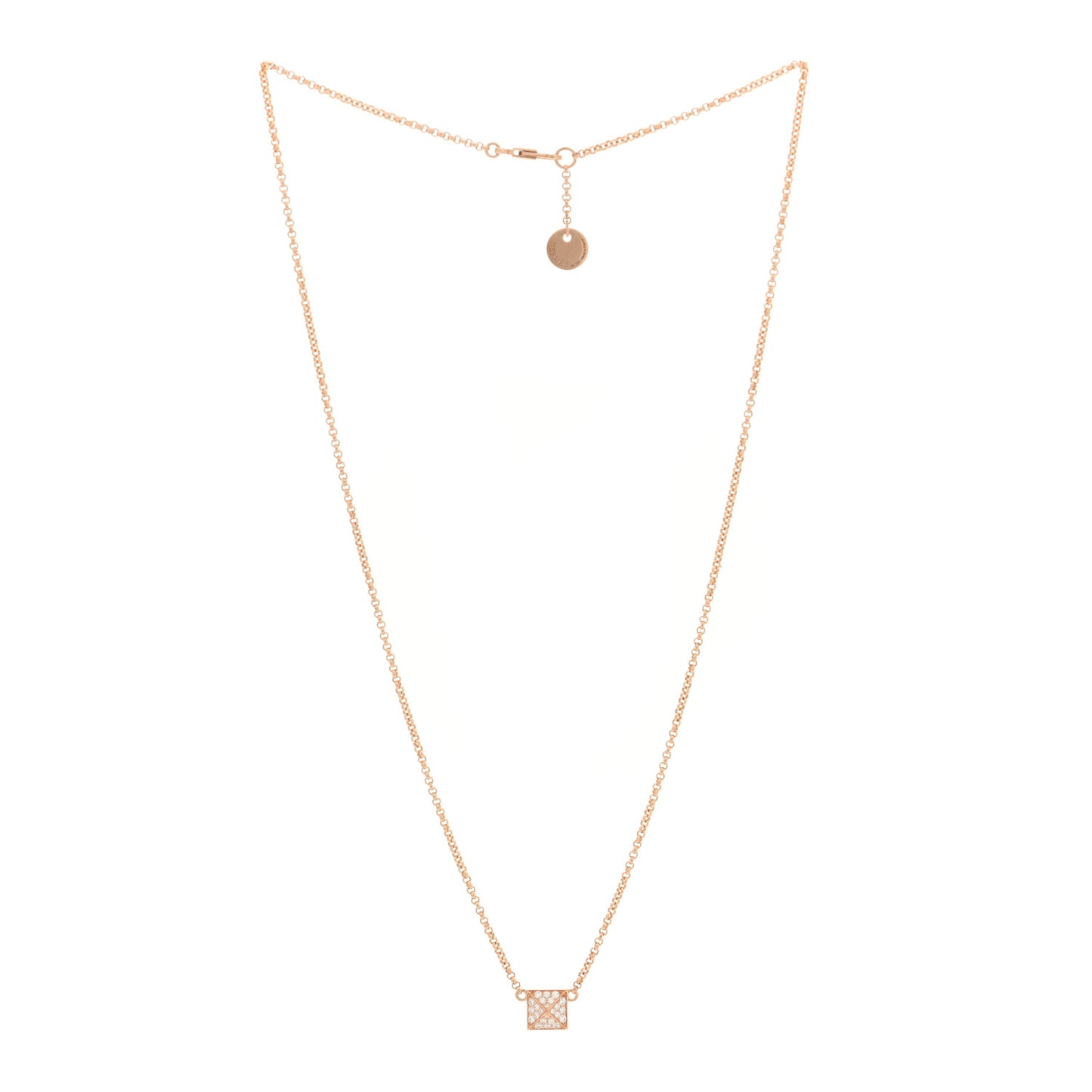 18K Rose Gold Diamond Clou d'H Pendant Necklace