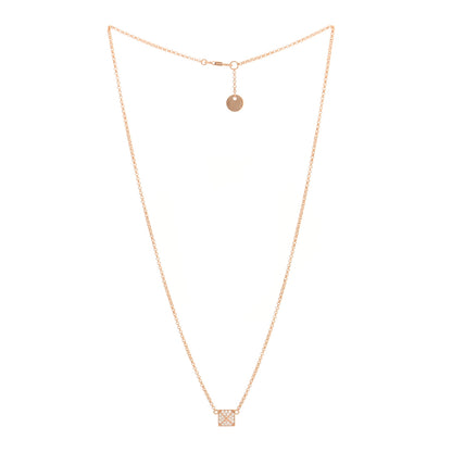 Hermes 18K Rose Gold Diamond Clou d'H Pendant Necklace 3 of 5