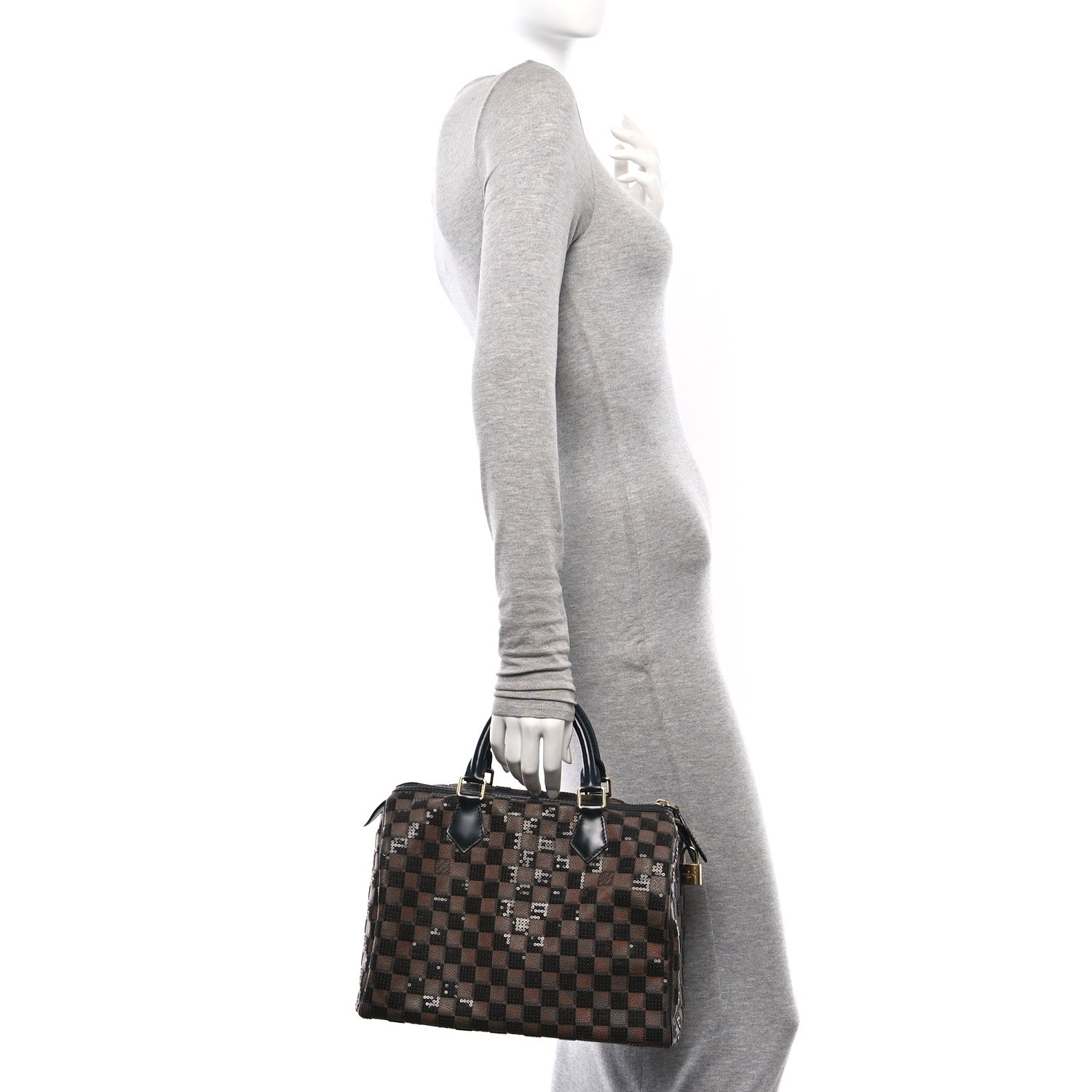 Louis Vuitton Damier Paillettes Speedy 30 Black 2 of 15