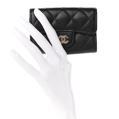 Chanel Caviar Quilted Classic 4 Key Holder Wallet Black 2 of 8