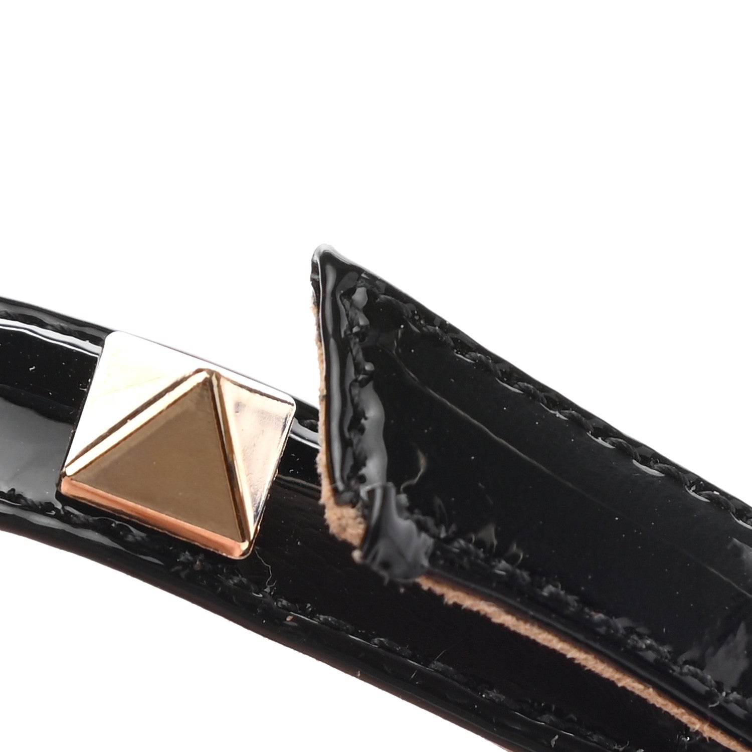 Valentino Garavani Patent Rockstud Ankle Strap 65mm Pumps 37 Purple Black 10 of 10