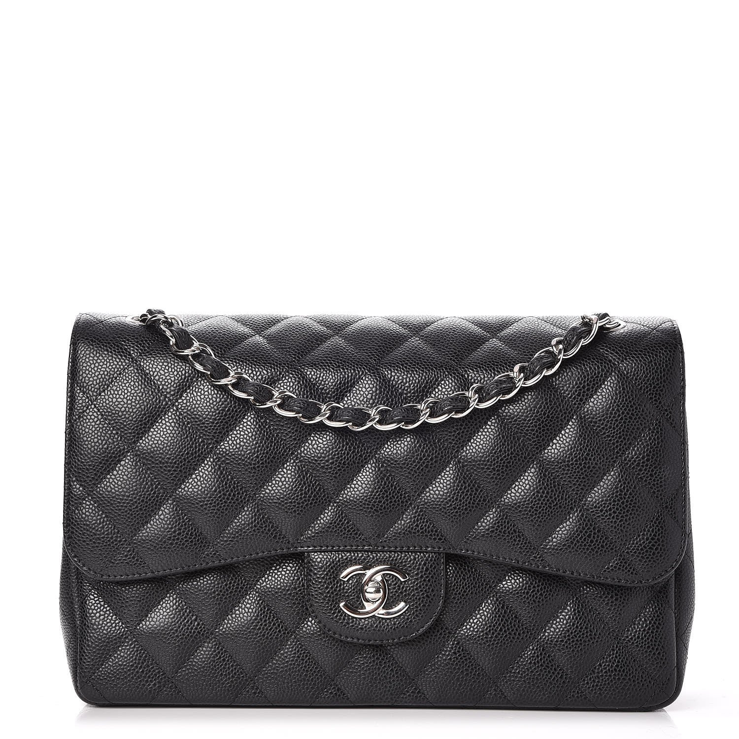 Chanel Caviar Quilted Jumbo Double Flap Black 1 of 8