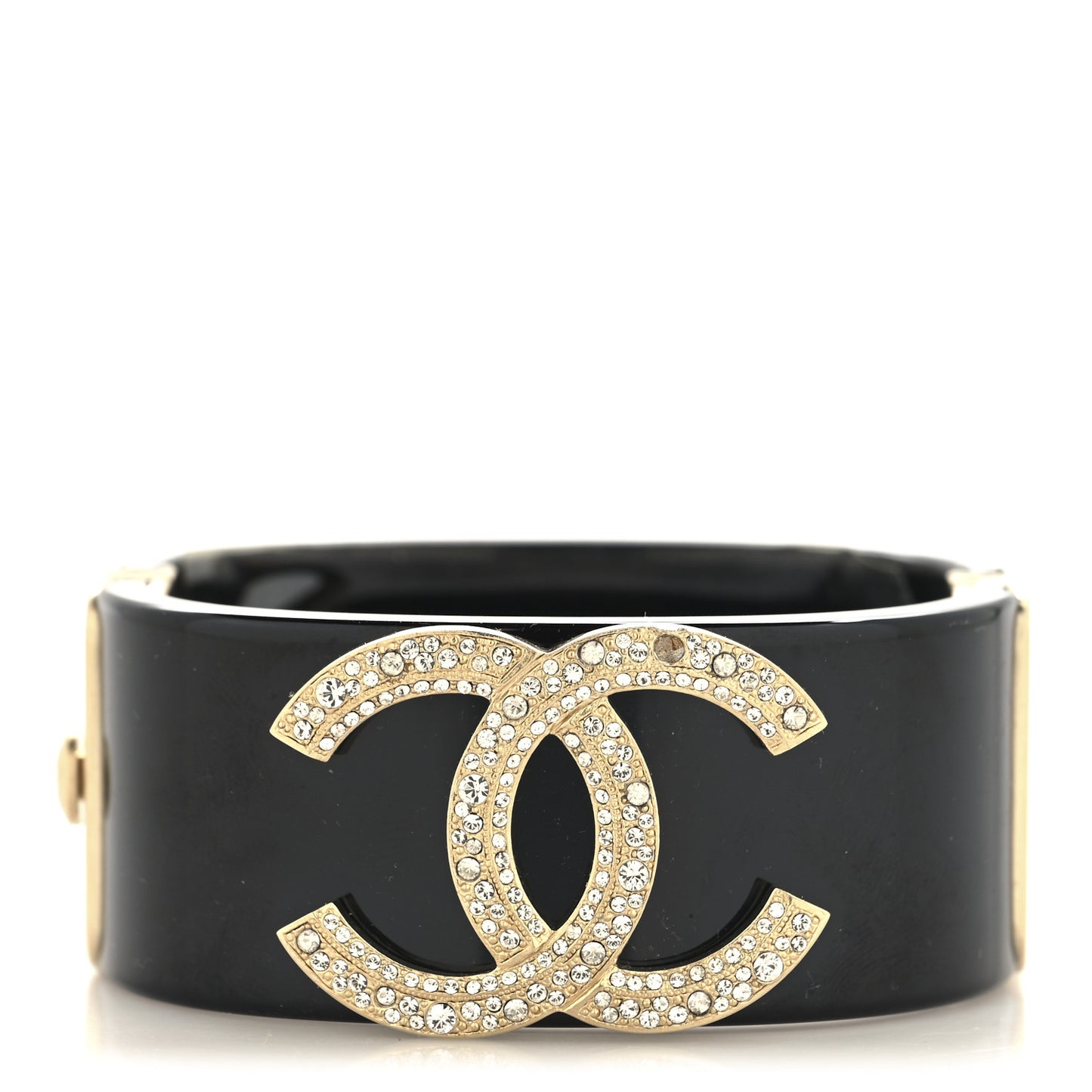 Resin Crystal CC Cuff Black Gold