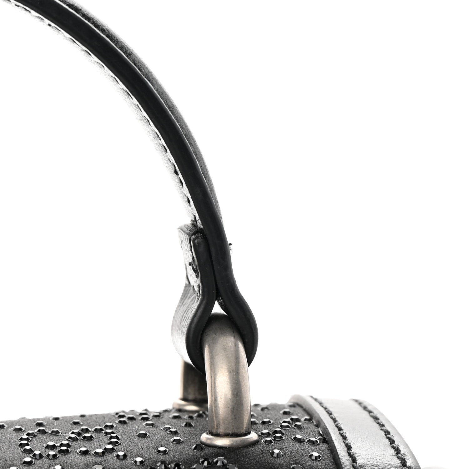 Gucci Satin Crystal GG Monogram Mini Dionysus Top Handle Bag Black 13 of 15