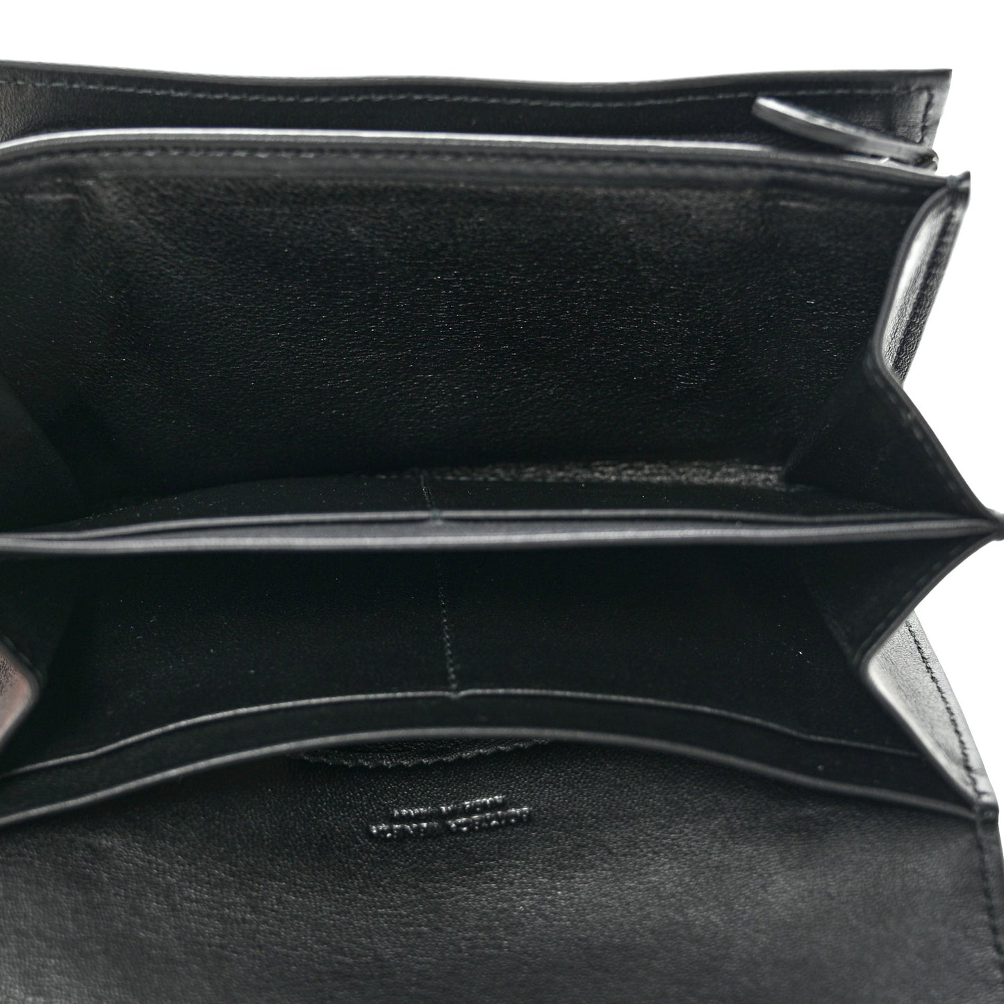 Nappa Intrecciato Continental Compact Flap Wallet Black