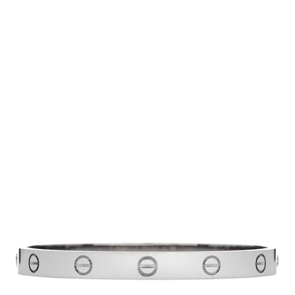 Cartier 18K White Gold LOVE Bracelet 17 2 of 9