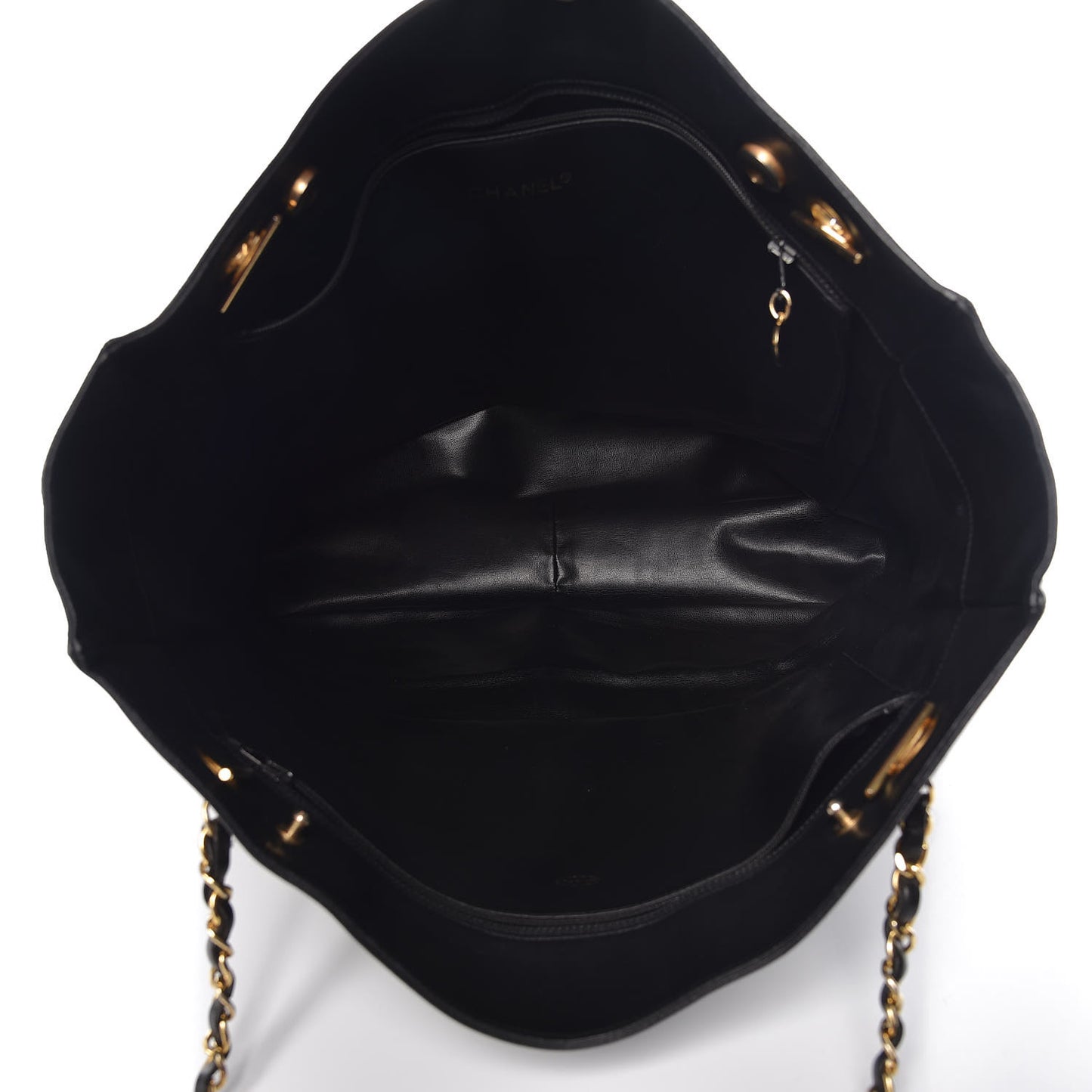 Lambskin Shopping Tote Black