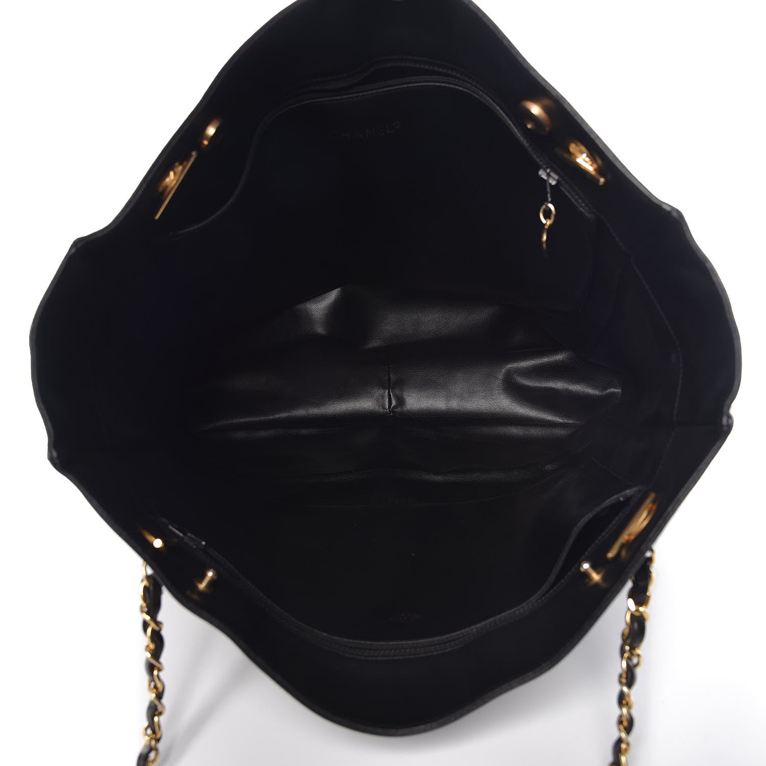 Chanel Lambskin Shopping Tote Black 5 of 12