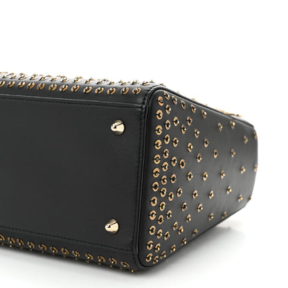 Christian Dior Calfskin Studded Sequin Medium Lady Dior Black 10 of 10