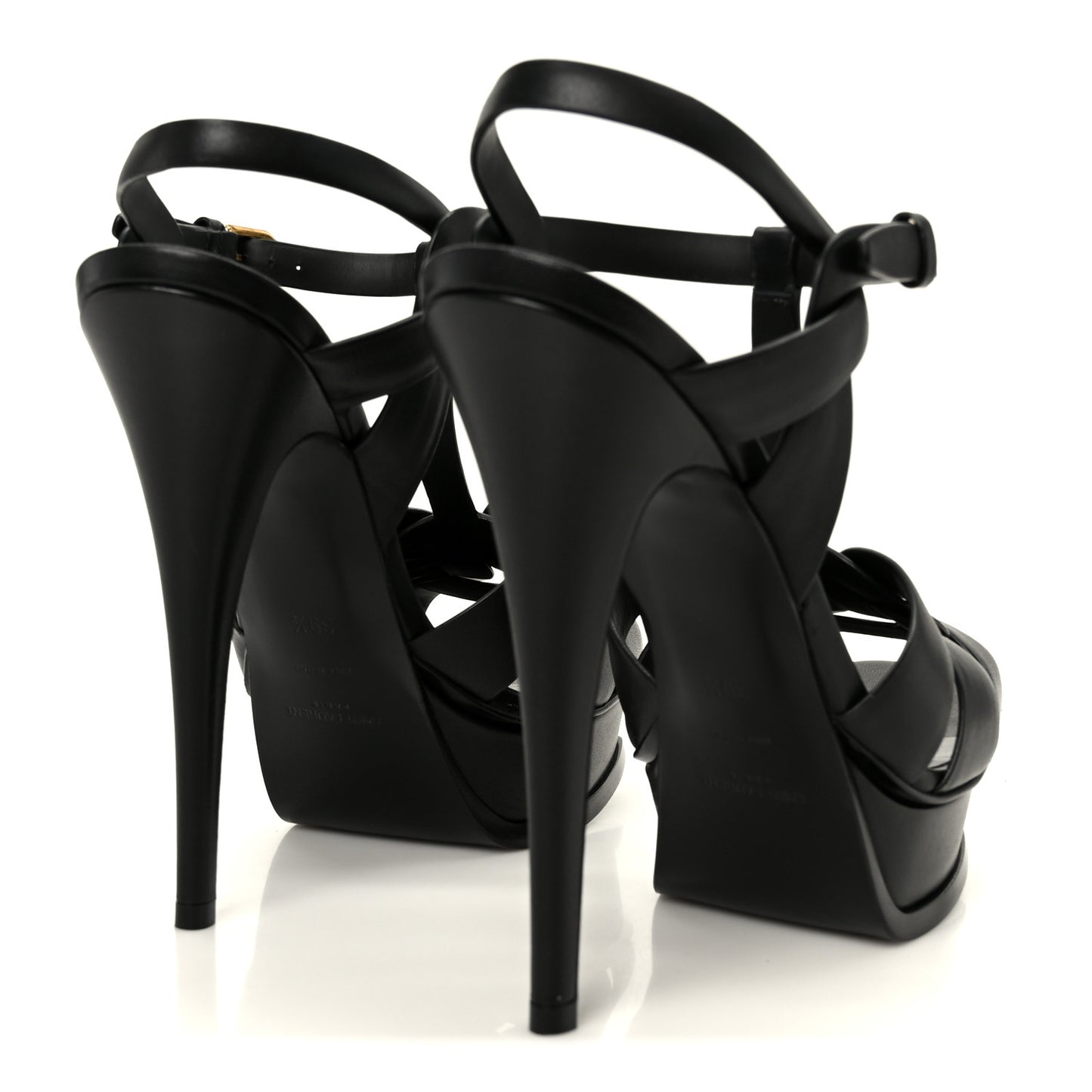 Calfskin Tribute 105 Platform Sandals 39.5 Black