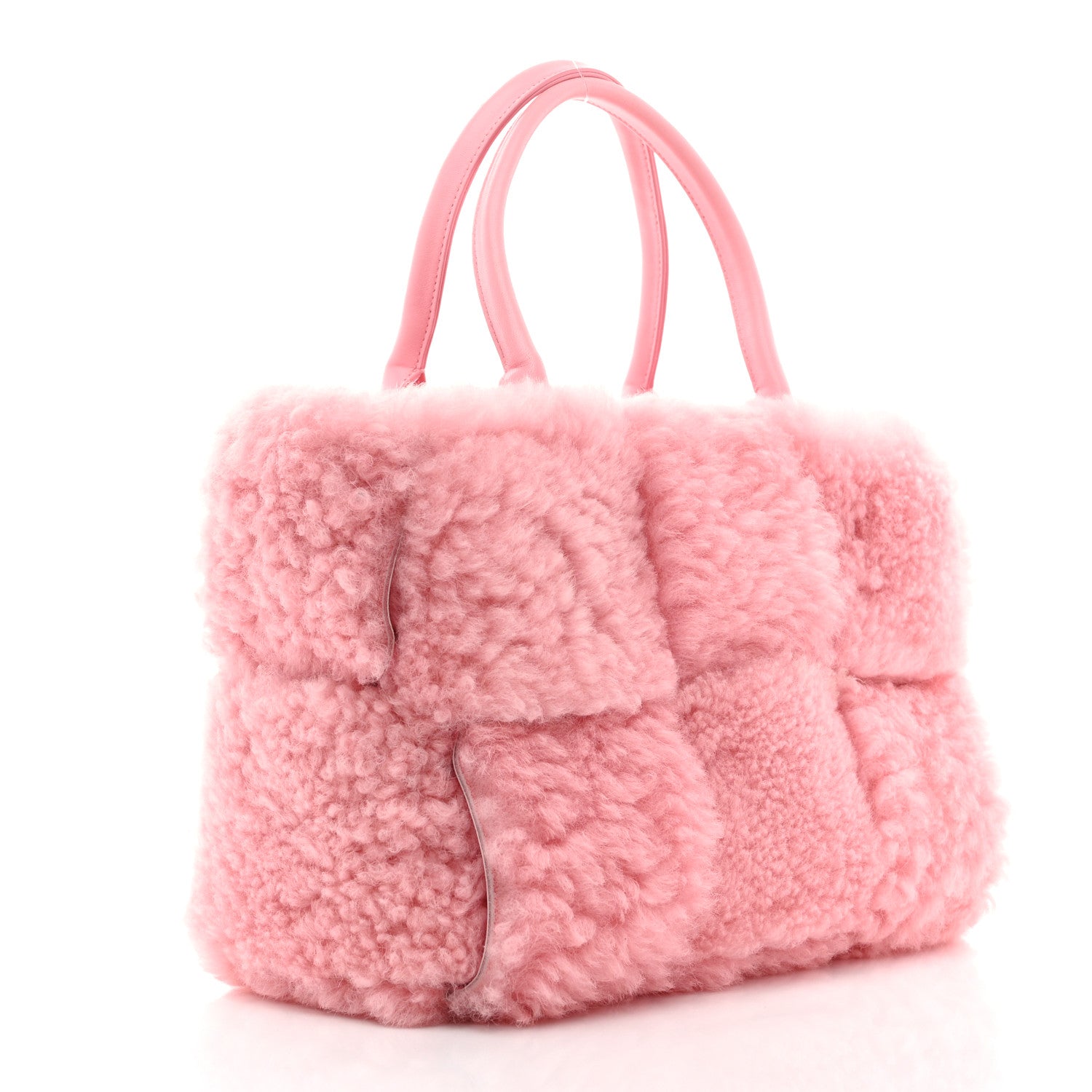 Bottega Veneta Shearling Small Intrecciato Arco Tote Popsicle 4 of 11