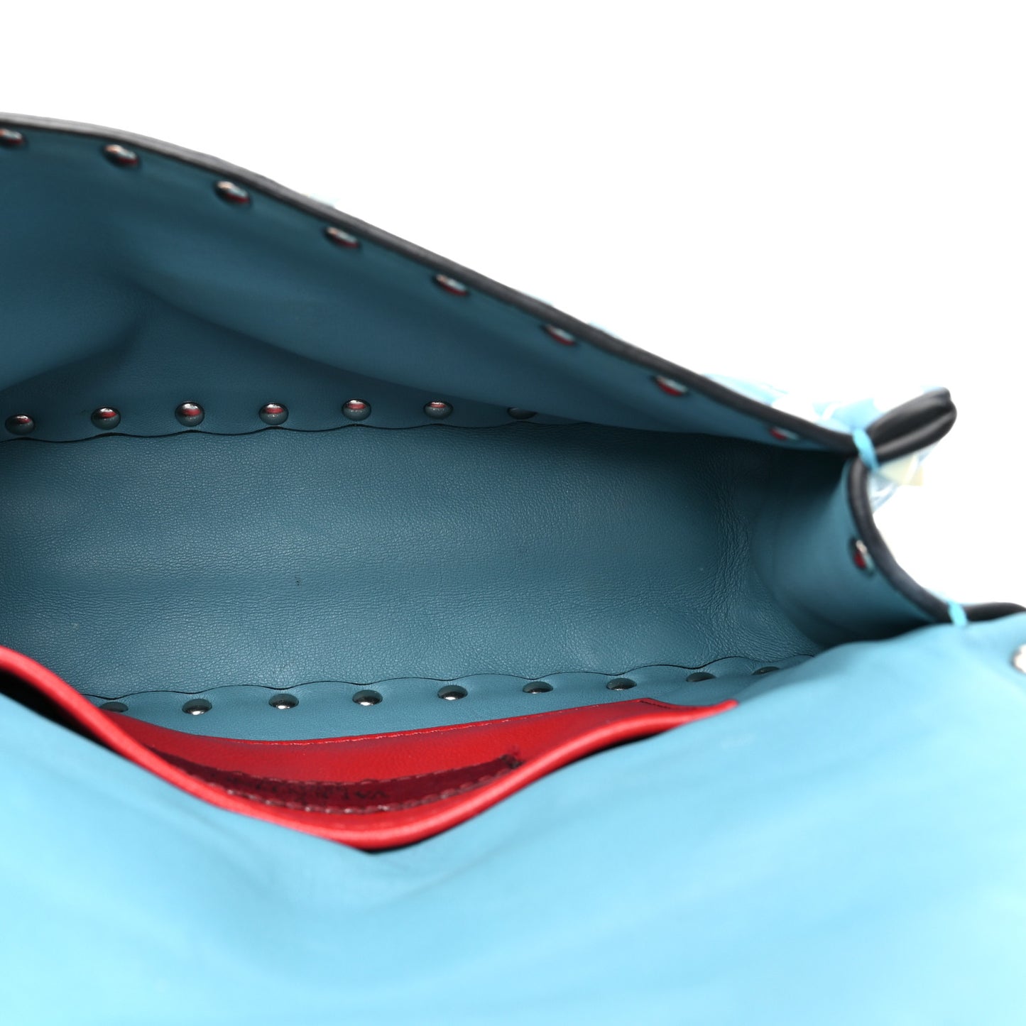 Nappa Small Free Rockstud Spike Shoulder Bag Cerulean