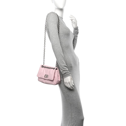 Balenciaga Arena Calfskin Mini Monaco Chain Shoulder Bag Petal Pink 2 of 10