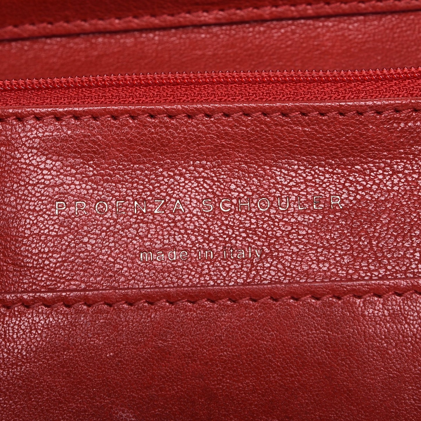 Lambskin PS1 Large Chain Wallet Red