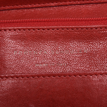 Proenza Schouler Lambskin PS1 Large Chain Wallet Red 6 of 8