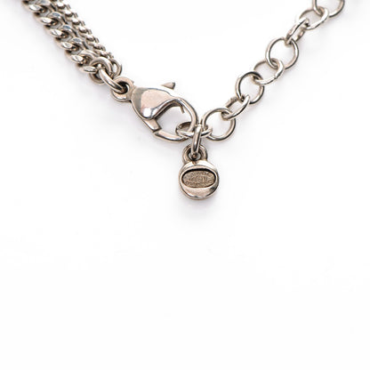 Chanel Baguette Crystal Coco Love CC Long Necklace Silver Purple 6 of 6