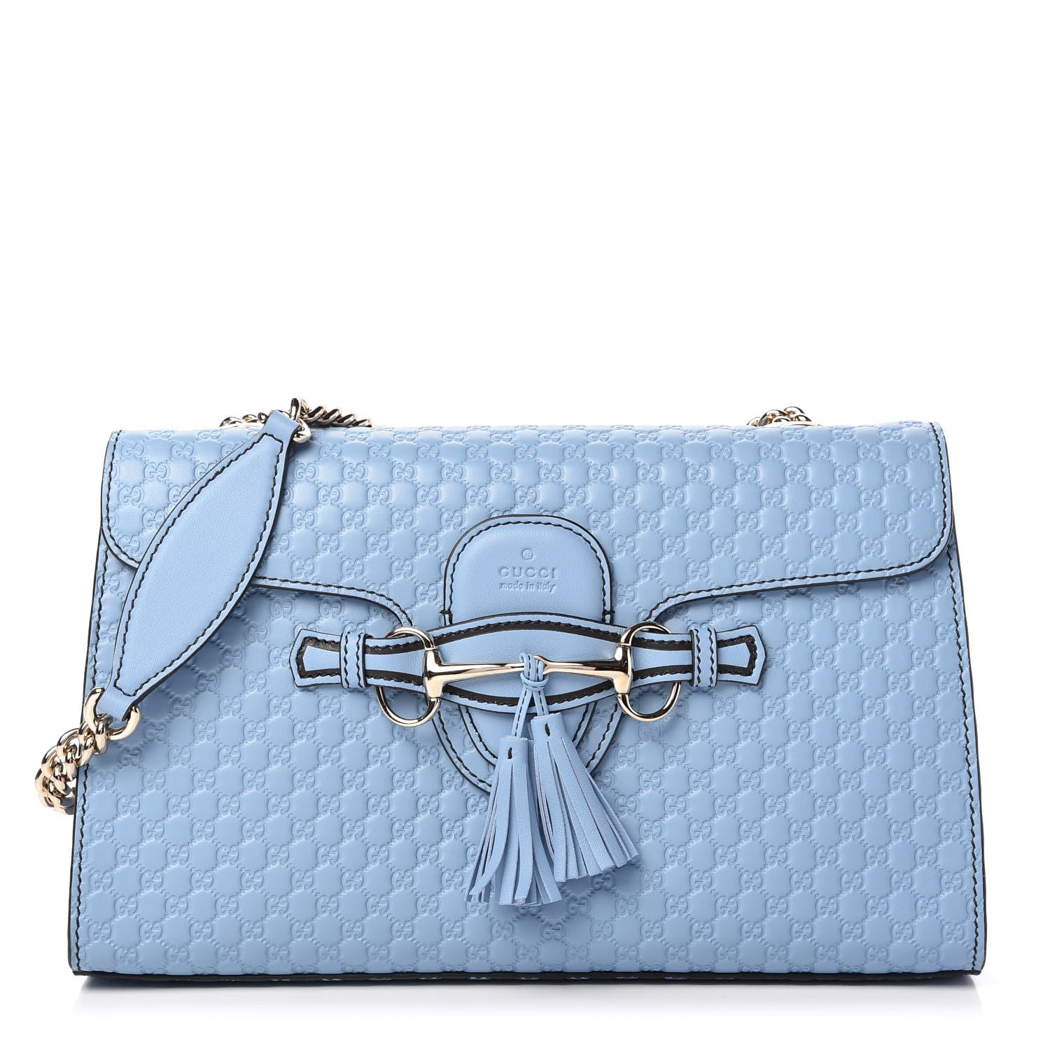 Gucci Microguccissima Medium Emily Chain Shoulder Bag Mineral Blue 1 of 10