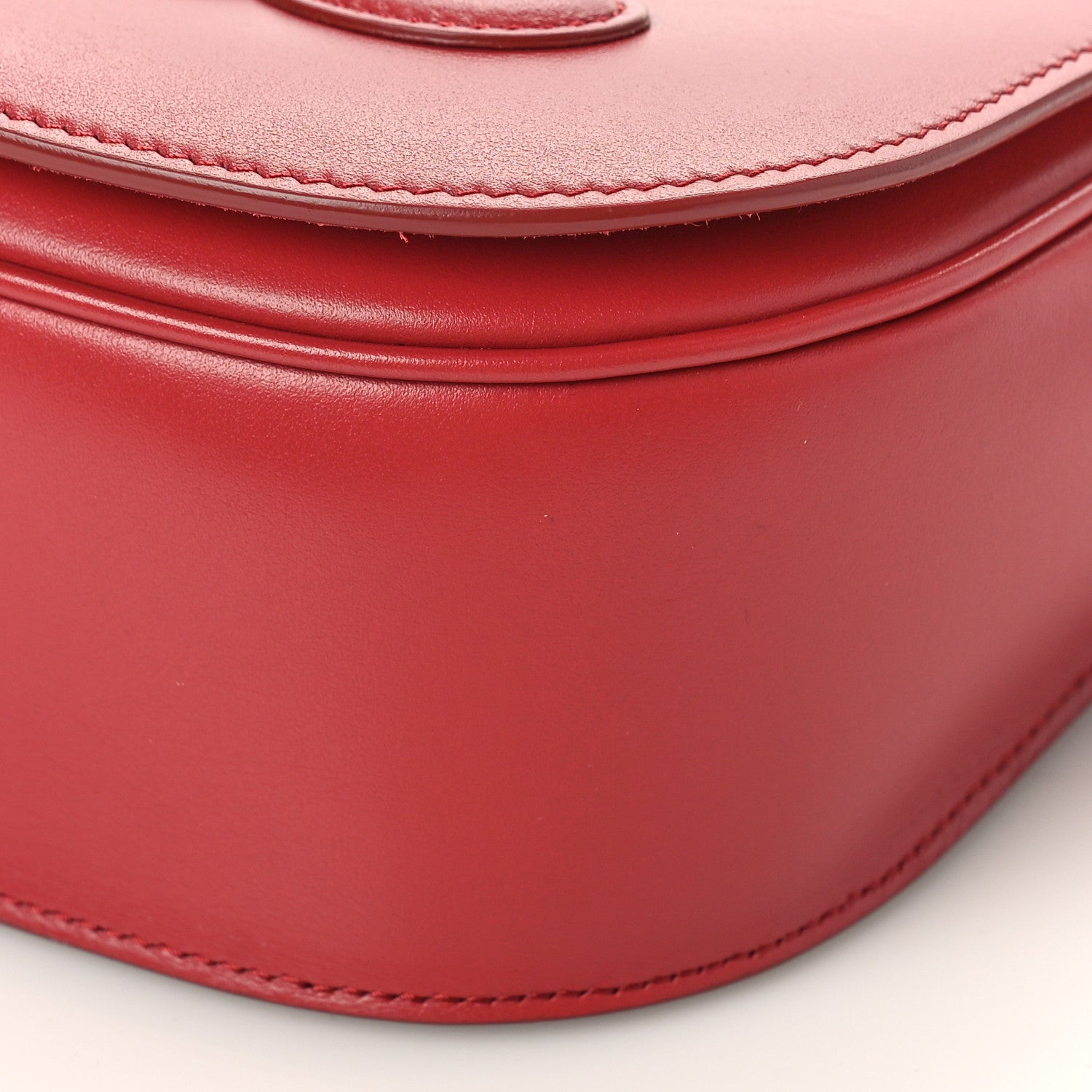 Celine Smooth Calfskin Cuir Triomphe Folco Crossbody Bag Lipstick 8 of 8