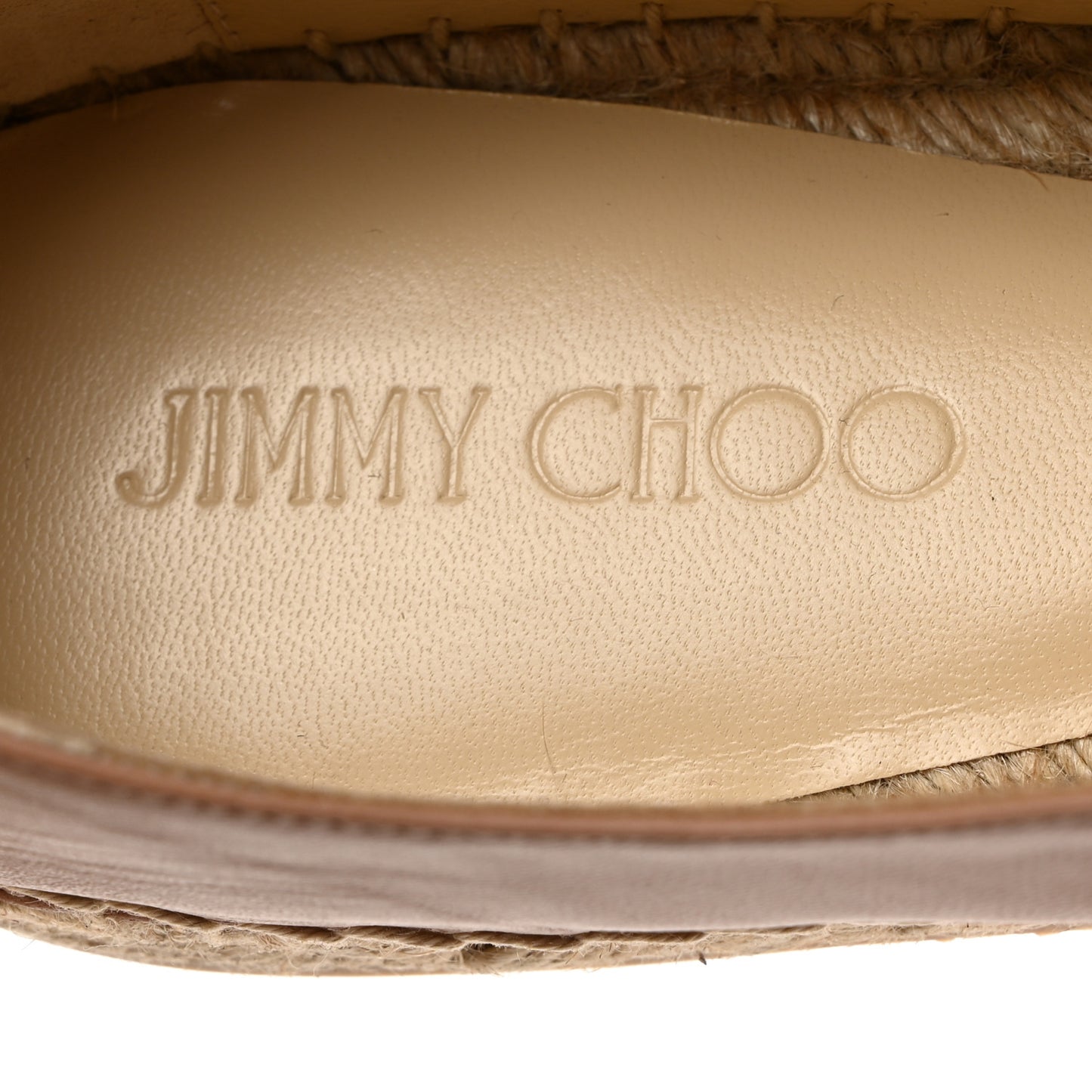 Calfskin Litchi Flat Espadrilles 40.5 Powder Pink