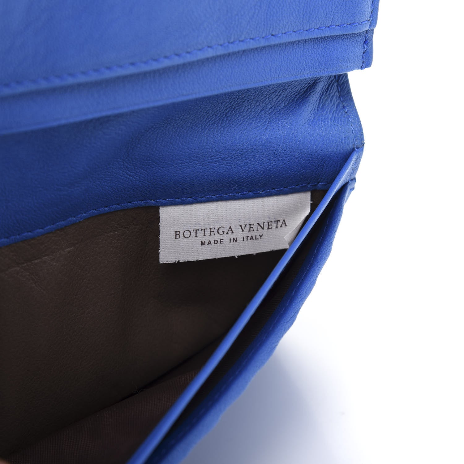 Bottega Veneta Nappa Intrecciato Long Bi-Fold Wallet Signal Blue 11 of 12