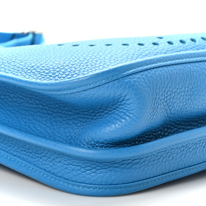 Hermes Taurillon Clemence Evelyne III PM Bleu Zanzibar 8 of 9