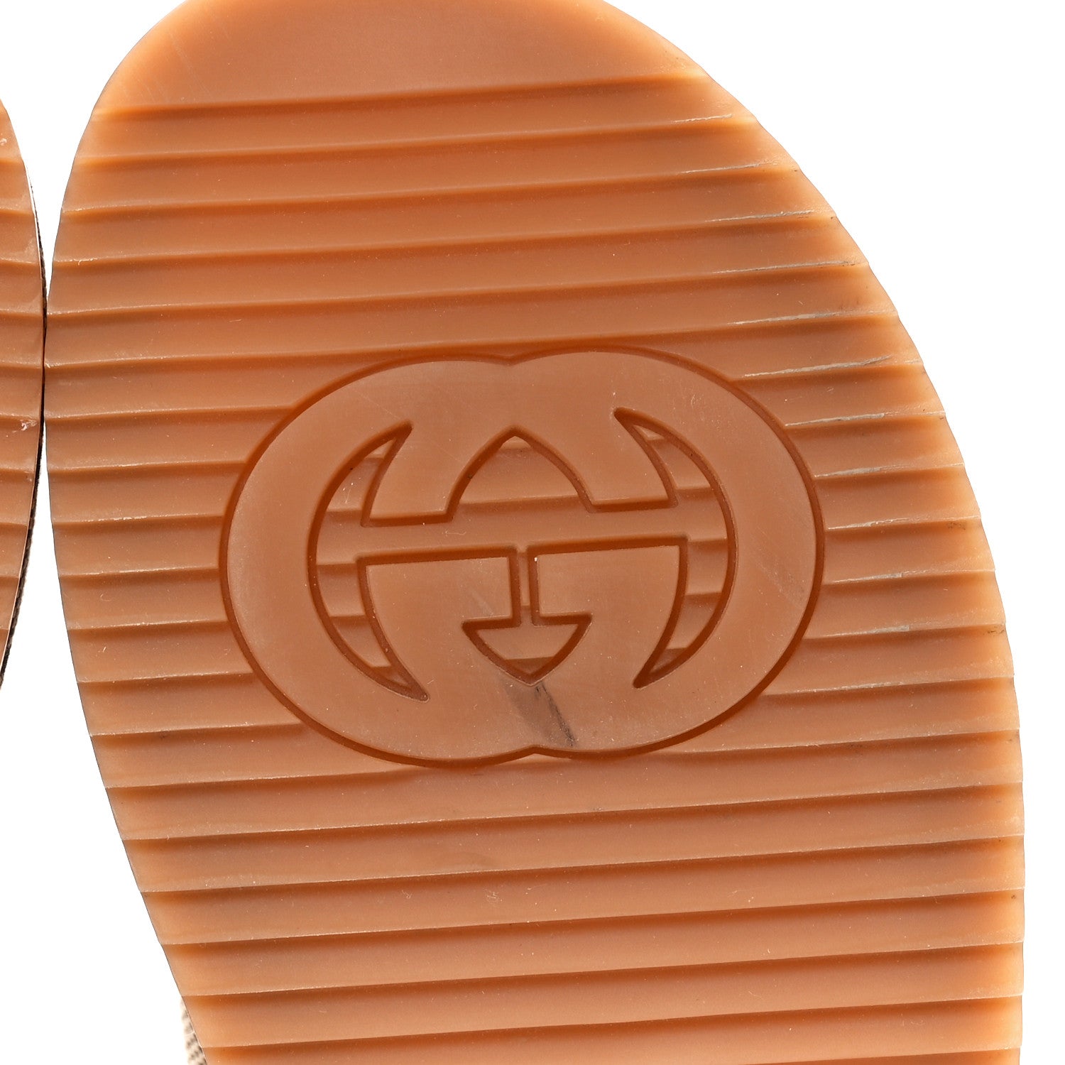 Gucci Monogram Maxi GG Angelina Platform 55mm Slide Sandals 39.5 Camel Ebony 6 of 9