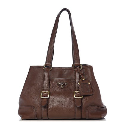Prada Vitello Daino Shoulder Bag Bruciato 1 of 11
