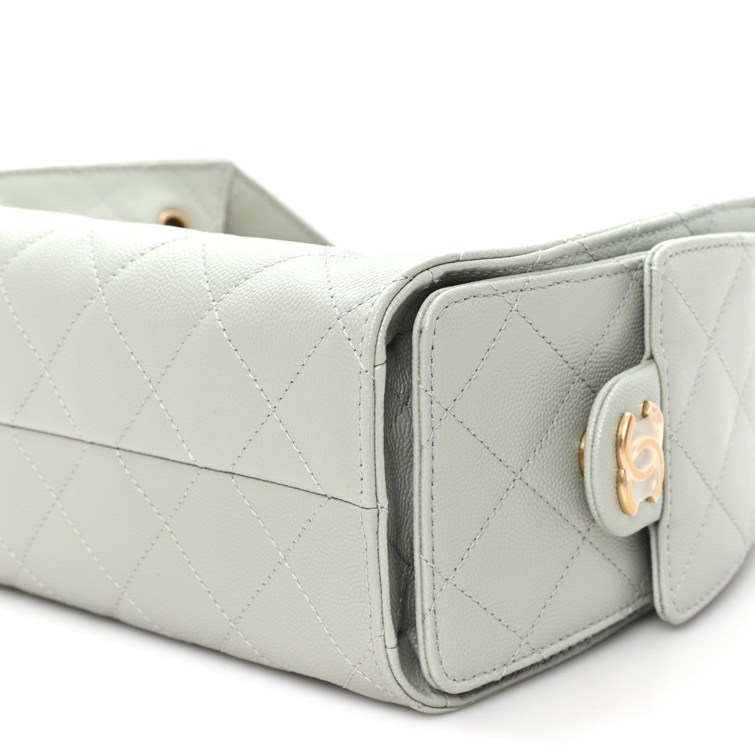 Chanel Caviar Quilted Mini Chanel 25 Handbag Light Green 9 of 10