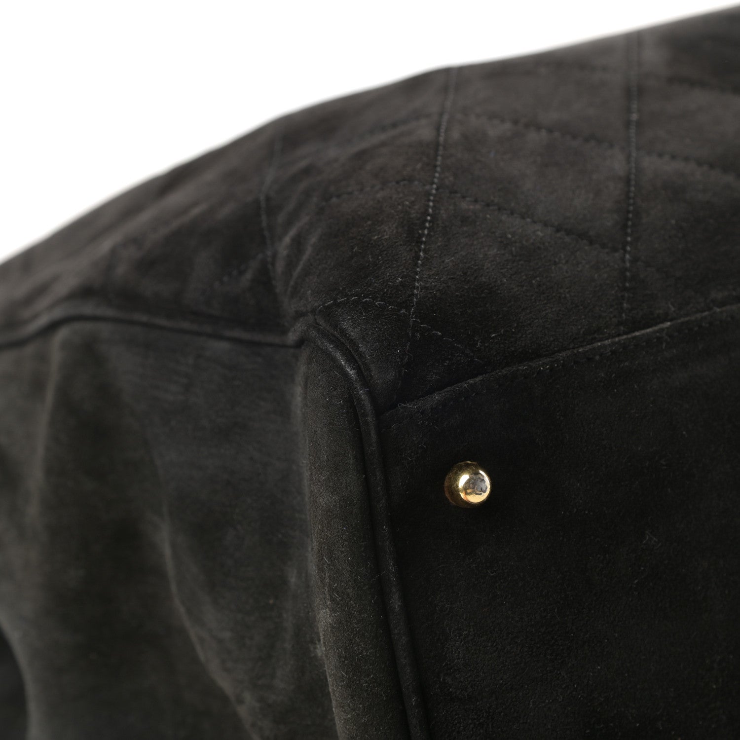 Chanel Suede Quilted XL Weekender Bag Black 13 of 15