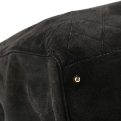 Chanel Suede Quilted XL Weekender Bag Black 13 of 15
