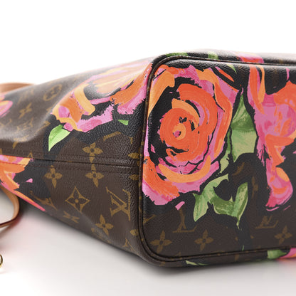 Louis Vuitton Monogram Roses Neverfull MM 6 of 17
