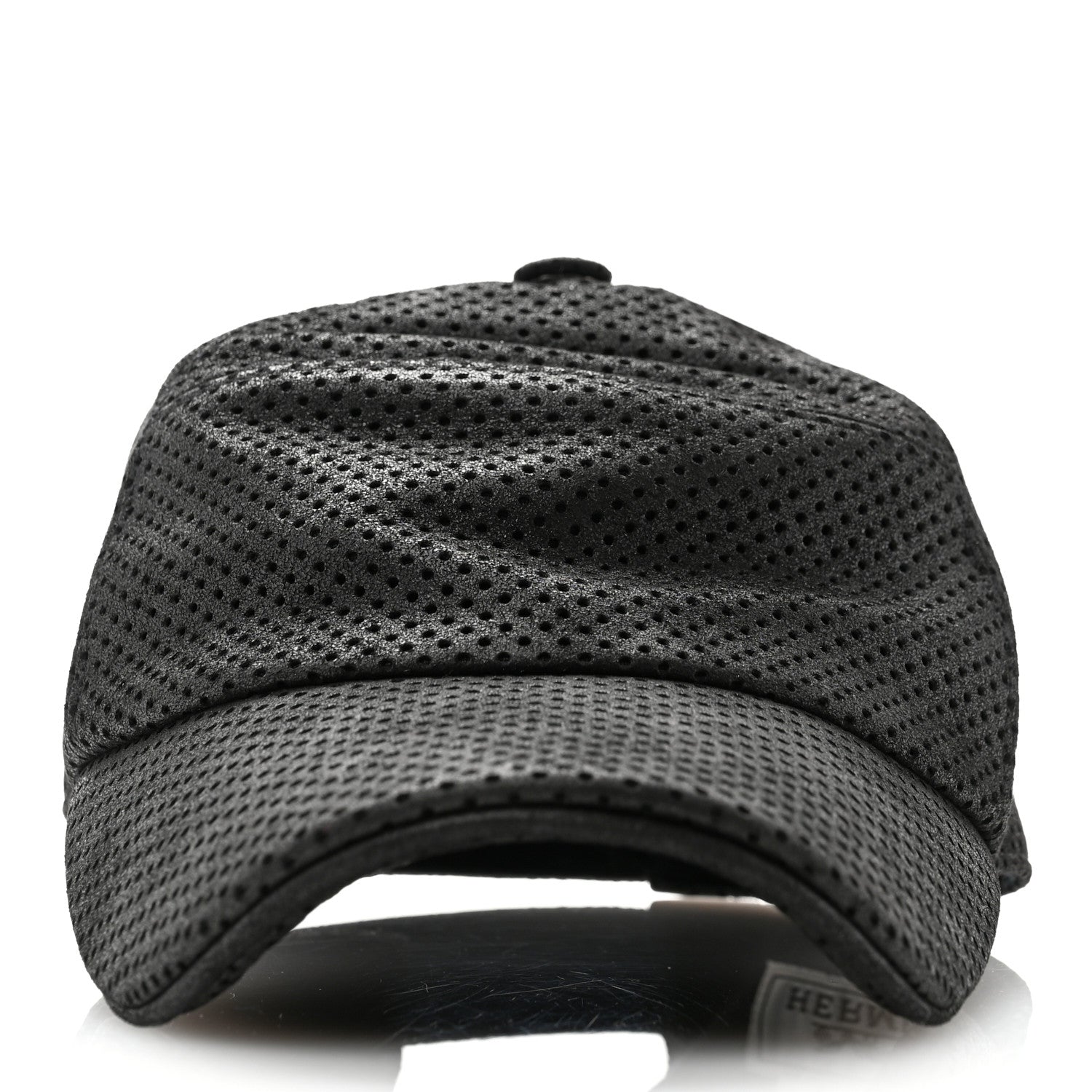 Hermes Lambskin Perforated Cap 58 Black 3 of 10
