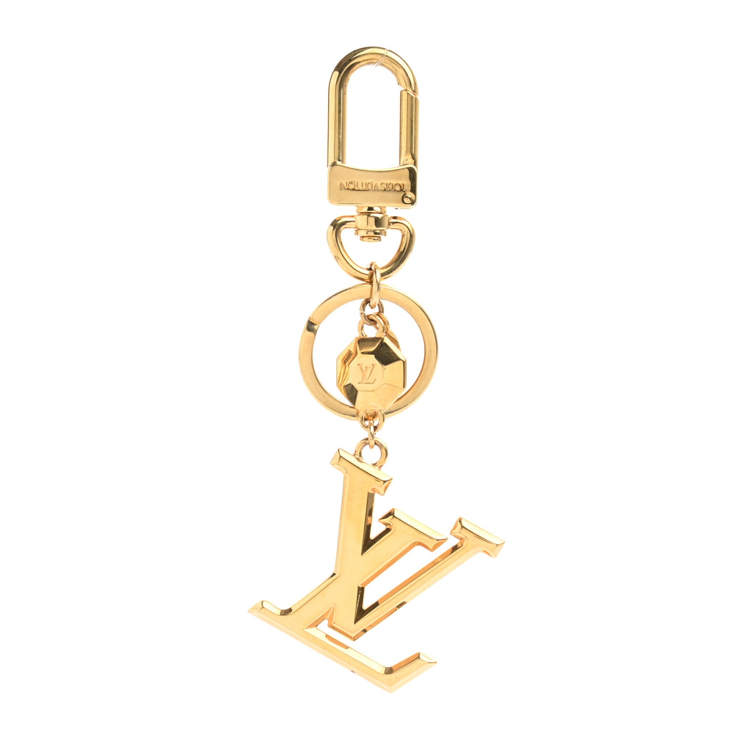 LV Facettes Bag Charm Key Holder Gold