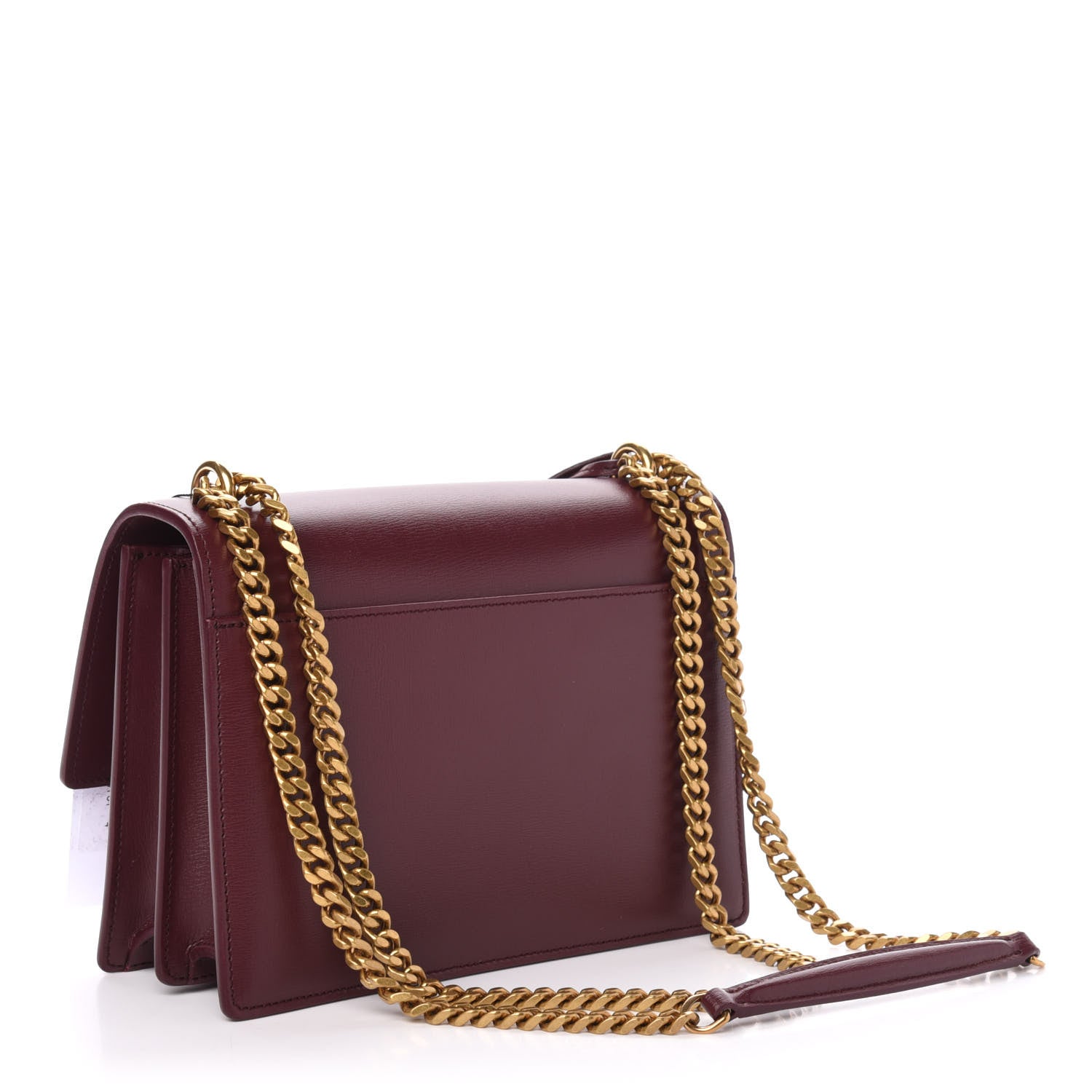 Saint Laurent Calfskin Medium Monogram Sunset Bordeaux 3 of 11