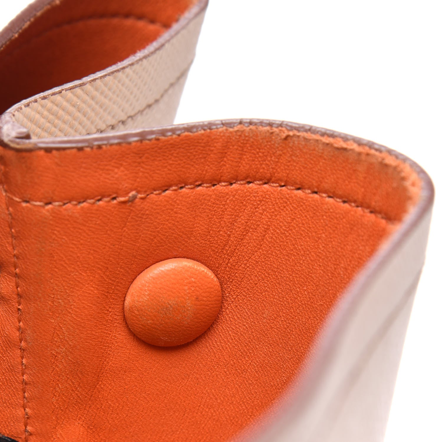 Prada Saffiano Cuir Medium Double Bag Noisette Papaya 26 of 47