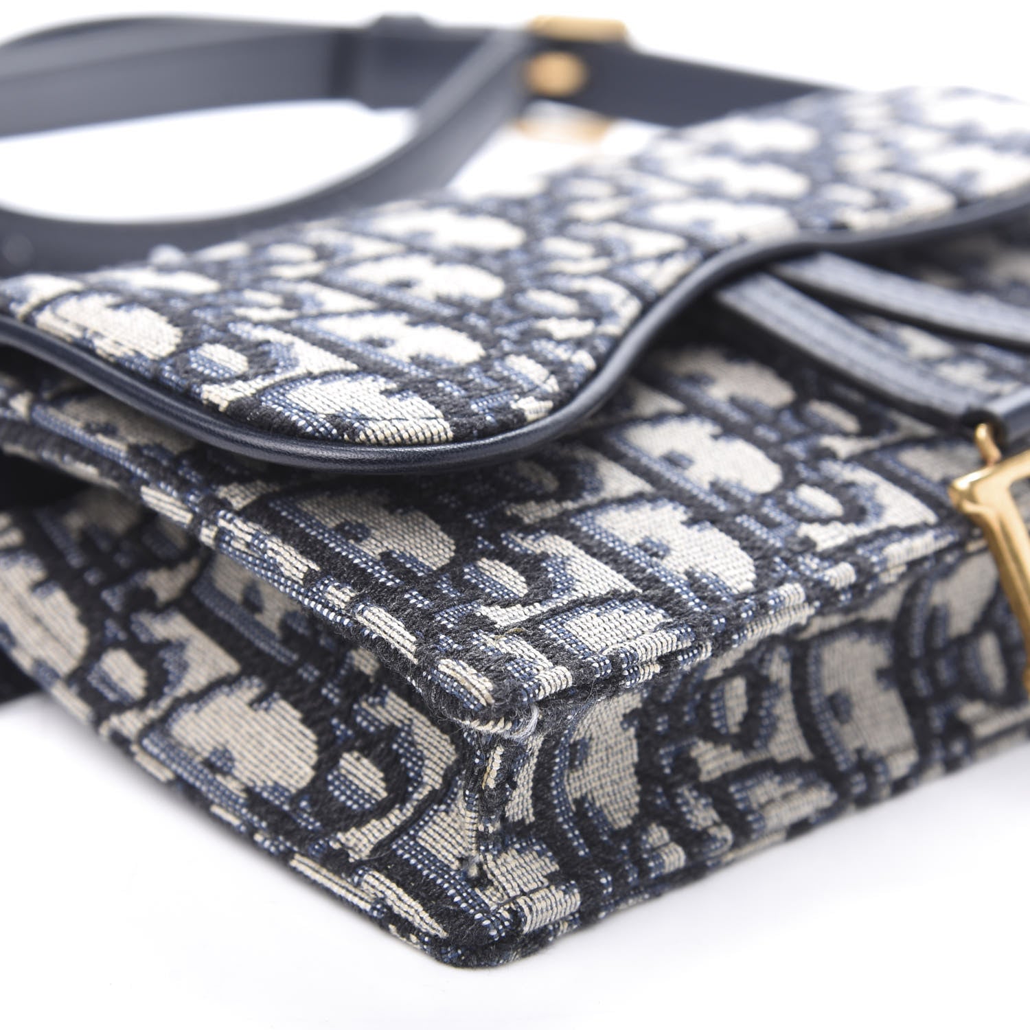 Christian Dior Oblique Saddle Belt Bag Blue 8 of 10