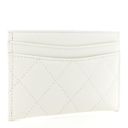 Chanel Caviar Quilted Card Holder White 3 of 9