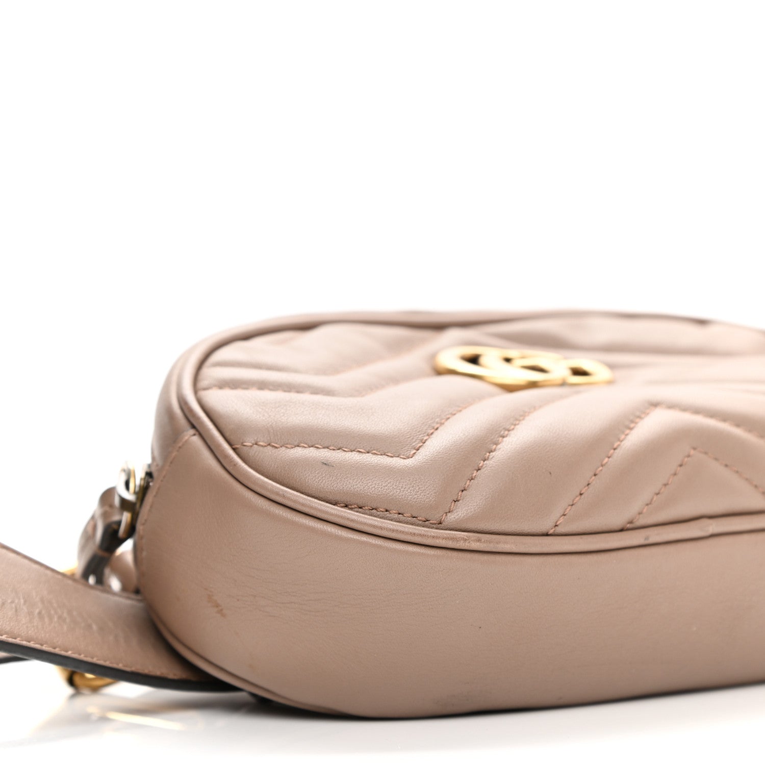 Gucci Calfskin Matelasse GG Marmont Belt Bag 85 34 Porcelain Rose 9 of 15