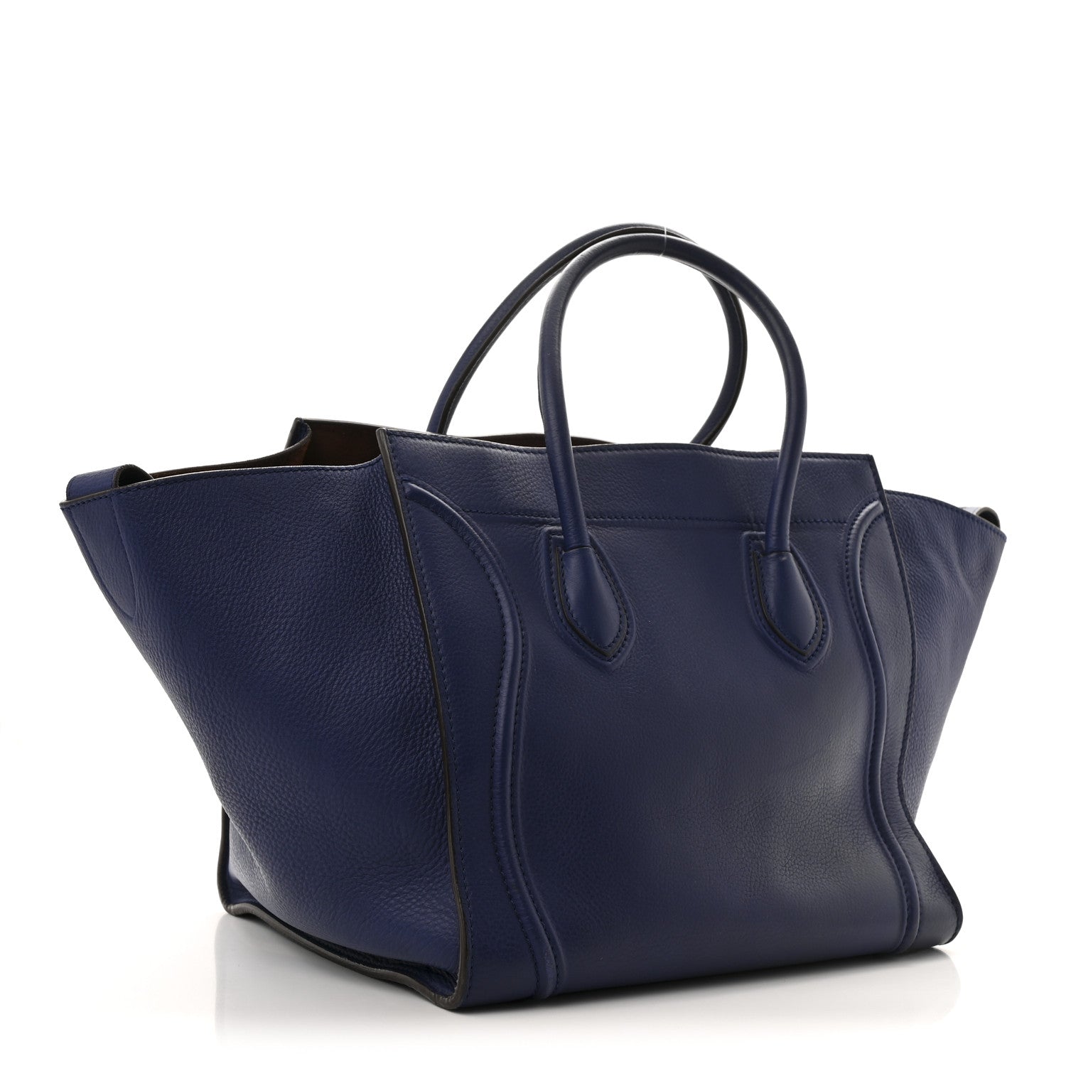 Celine Grained Calfskin Medium Phantom Luggage Indigo 3 of 14