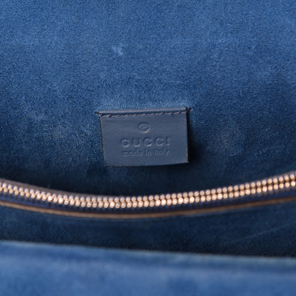 Gucci GG Supreme Monogram Blooms Medium Dionysus Shoulder Bag Beige Navy Vintage Blue 6 of 15