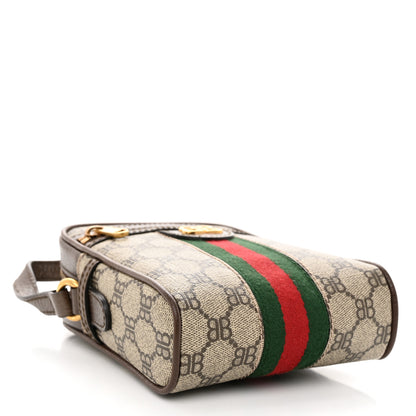 Gucci X BALENCIAGA Supreme Monogram Web Mini Ophidia Messenger Beige Ebony 4 of 10